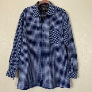 Visconti Uomo Plaid Cotton Button Down Shirt, 2X
